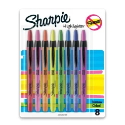 Sharpie Retractable Highlighters, Chisel Tip, Assorted, 8 Count