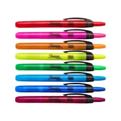 Sharpie Retractable Highlighters, Chisel Tip, Assorted, 8 Count