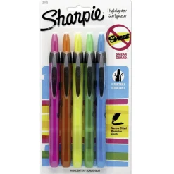 Sharpie Retractable Highlighters, Assorted Colors, Pack Of 5