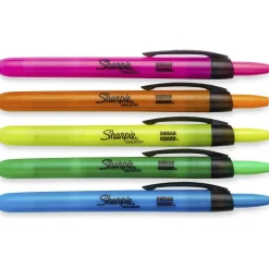 Sharpie Retractable Highlighters, Assorted Colors, Pack Of 5