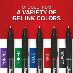 Sharpie S Gel Pens, Bold Point, 1.0 mm, Black Barrel, Black Ink, Pack Of 36 Pens