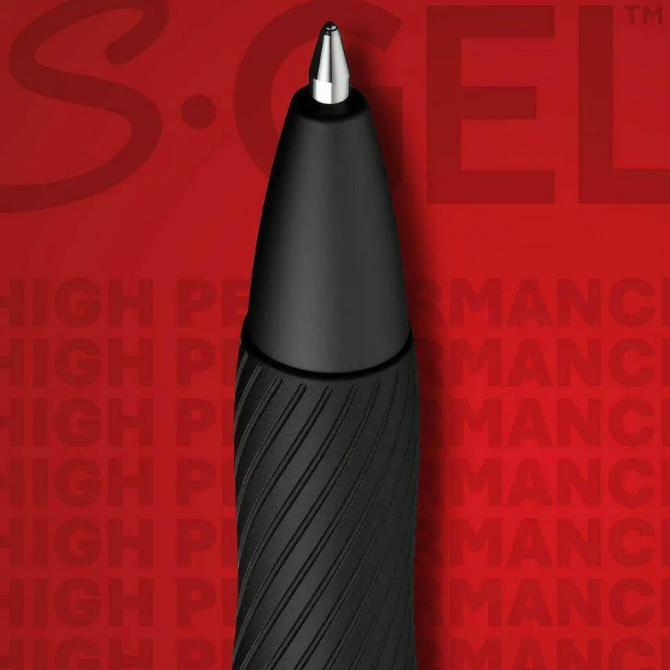 Sharpie S Gel Pens, Medium Point, 0.7 mm, Black Barrel, Assorted Ink, Pack Of 8 Pens