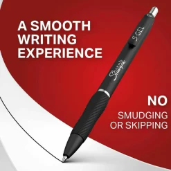 Sharpie S-Gel, Gel Pens, Medium Point (0.7mm), Black Ink Gel Pen, With Canister, 36 Count
