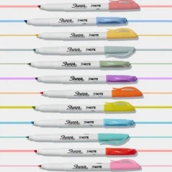 Sharpie S-Note Highlighters, Chisel Tip, Assorted Colors, Pack Of 12 Highlighters