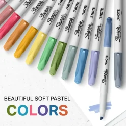 Sharpie S-Note Highlighters, Chisel Tip, Assorted Colors, Pack Of 12 Highlighters