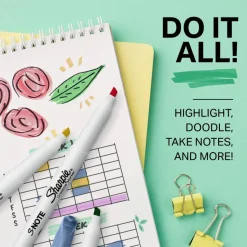 Sharpie S-Note Highlighters, Chisel Tip, Assorted Colors, Pack Of 12 Highlighters