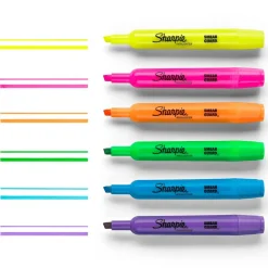 Sharpie Tank Highlighters, Chisel Tip, Fluorescent Yellow, 12 Count