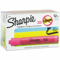 Sharpie Tank Style Highlighters, Pink Ink, Chisel Tip, Pink Barrel, Dozen