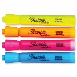 Sharpie Tank Style Highlighters, Assorted Ink Colors, Chisel Tip, Assorted Barrel Colors, 6/Set