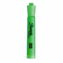 Sharpie Tank Style Highlighters, Fluorescent Green Ink, Chisel Tip, Green Barrel, Dozen