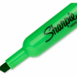 Sharpie Tank Style Highlighters, Fluorescent Green Ink, Chisel Tip, Green Barrel, Dozen