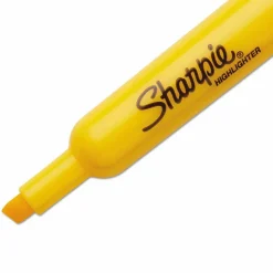 Sharpie Tank Style Highlighters, Chisel Tip, Yellow, Box of 12