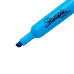 Sharpie Tank Style Highlighters, Blue Ink, Chisel Tip, Blue Barrel, Dozen