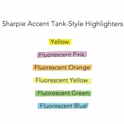 Sharpie Tank Style Highlighters, Chisel Tip, Assorted, Box of 12