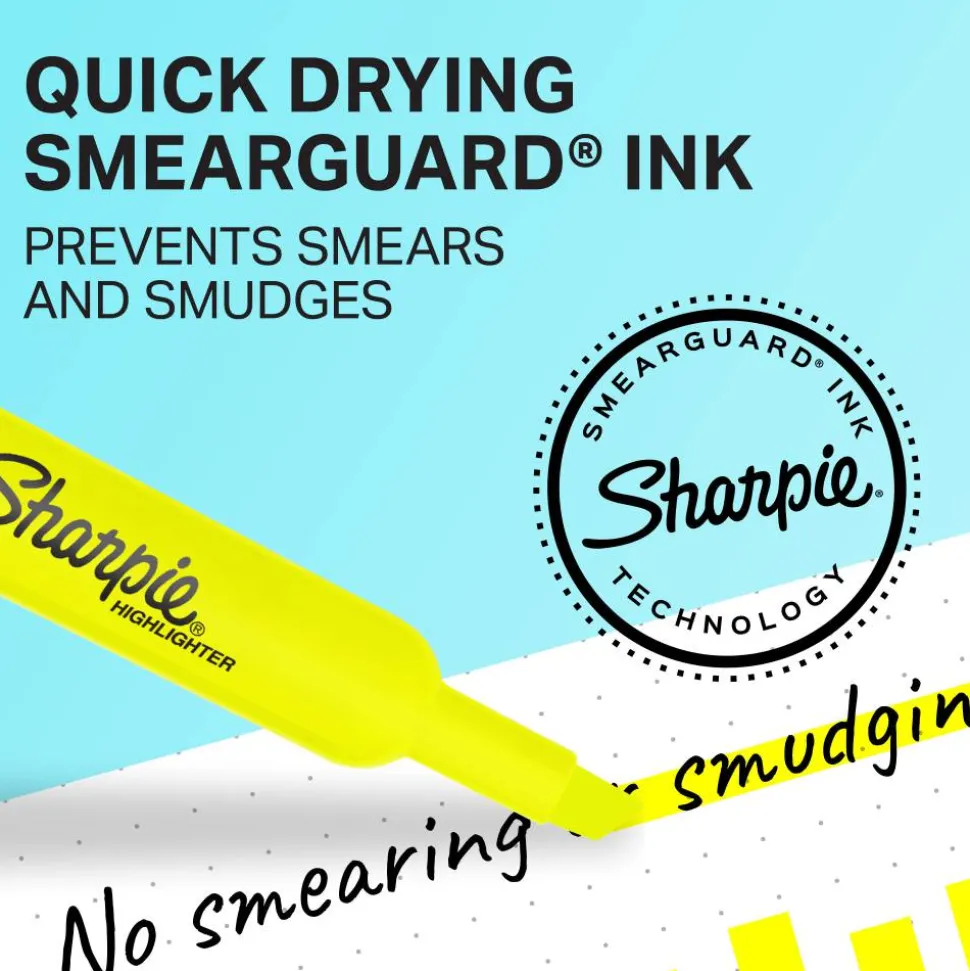 Sharpie Tank Style Highlighters, Chisel Tip, Assorted, Box of 12