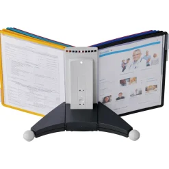Sherpa 10-Panel Desk Reference System, Assorted Colors