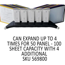 Sherpa 10-Panel Desk Reference System, Assorted Colors