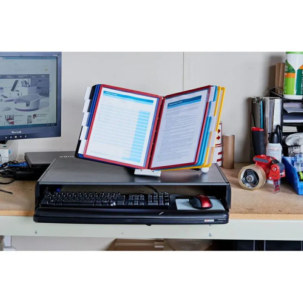 Sherpa 10-Panel Desk Reference System, Assorted Colors
