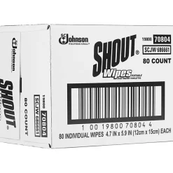 Shout Wipe & Go Instant Stain Treatment Wipes, Box Of 80