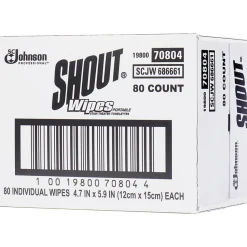 Shout Wipe & Go Instant Stain Treatment Wipes, Box Of 80