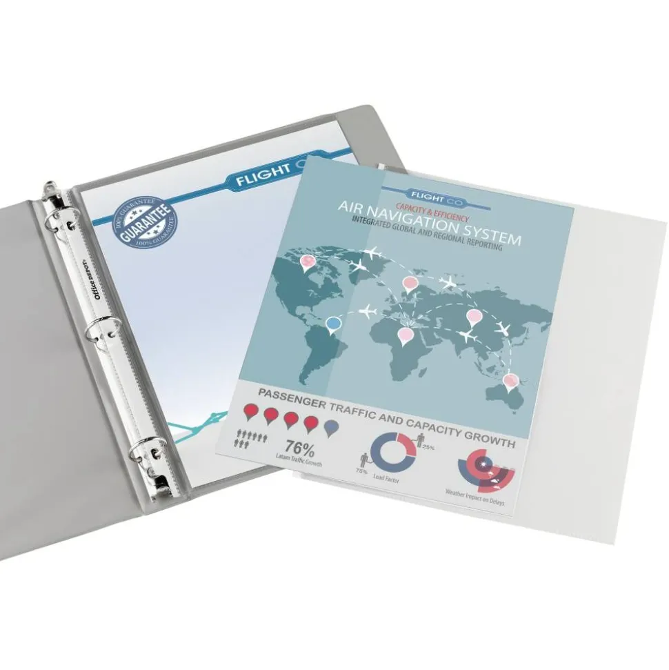 Side-Loading Sheet Protectors, 8-1/2" x 11", Clear, Pack Of 25
