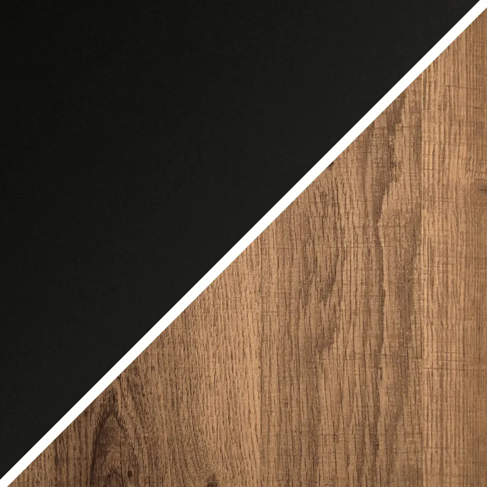 Simone 2-Light Floor Lamp with Fabric Shade in Blackened Bronze/Rustic Oak/White