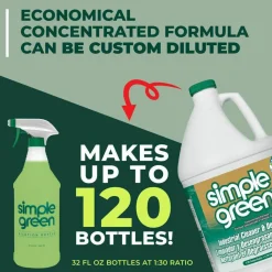 Simple Green Concentrated All-Purpose Cleaner/Degreaser/Deodorizer, 128 Oz Bottle