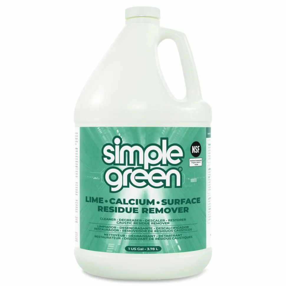 Simple Green Lime Calcium Surface Residue Remover, 1 gal Bottle, 6/Carton