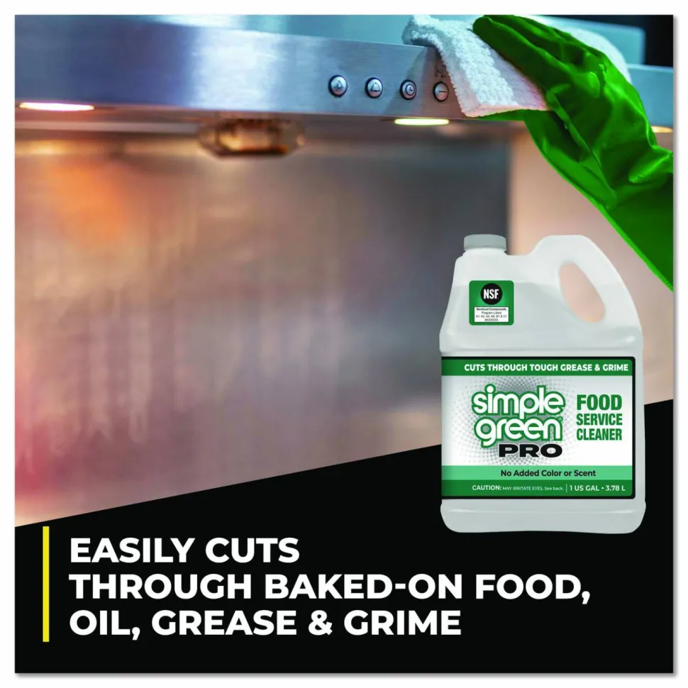 Simple Green Pro Food Service Cleaner, 1 gal Bottle, 4/Carton