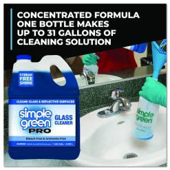 Simple Green Pro Glass Cleaner, 1 gal Bottle, 4/Carton