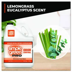 Simple Green Pro Odor Control, Lemongrass Eucalyptus, 1 gal Bottle, 4/Carton