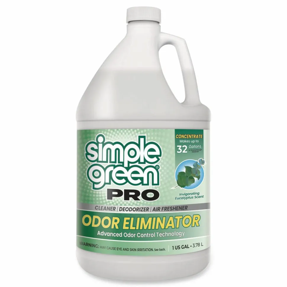 Simple Green Pro Odor Eliminator, Eucalyptus Scent, 1 gal Bottle, 6/Carton