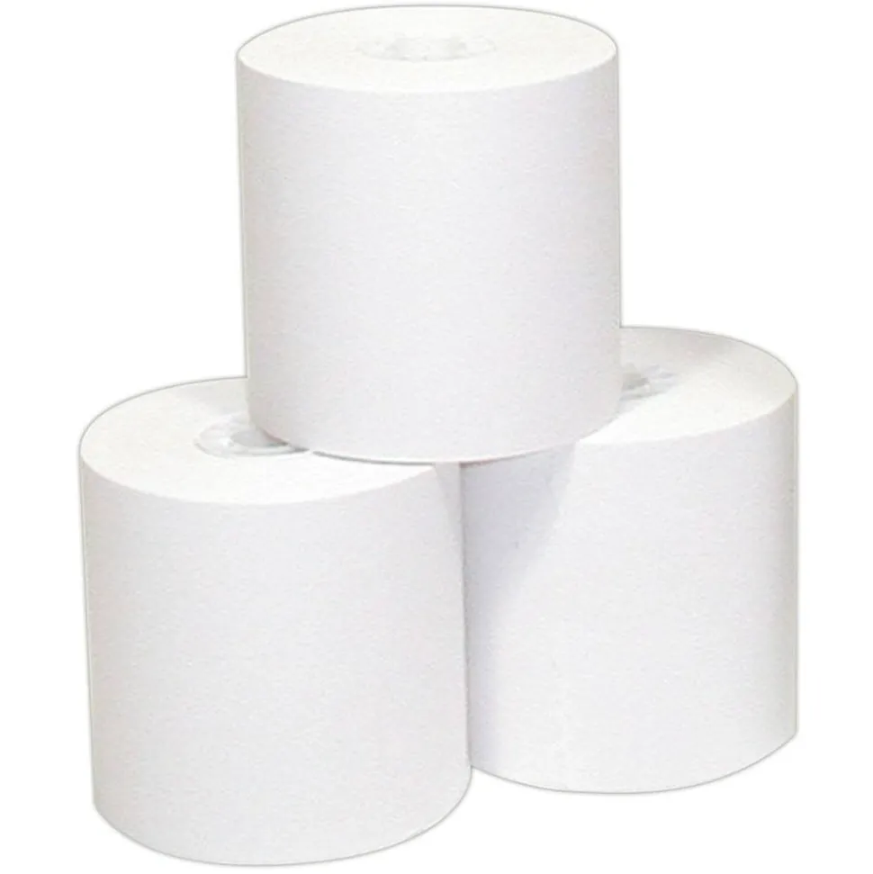 Single-Ply Thermal Paper Rolls, 3 1/8" x 230', White, Pack Of 50 Rolls