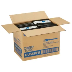 SmartStock T-Series Disposable Cutlery Refills, Polypropylene Forks, Black, 40 Forks Per Refill, Box Of 24 Refills