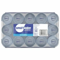 smartwater Vapor-Distilled Water, Unflavored, 33.8 oz Bottle, 15/Carton