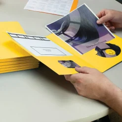 Smead Color Portfolios, 8 1/2" x 11", Yellow, Pack Of 25