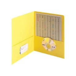 Smead Color Portfolios, 8 1/2" x 11", Yellow, Pack Of 25
