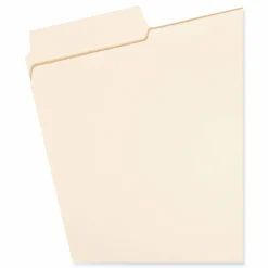 Smead 1/3-Cut 2-Ply SuperTab File Folders, Letter Size, Manila, Box Of 100