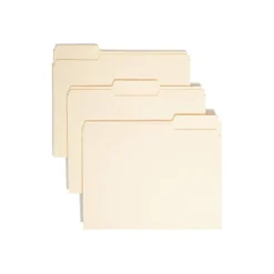 Smead File Folders, Letter Size, 1/3 Cut, Manila, Pack Of 100 (10330)