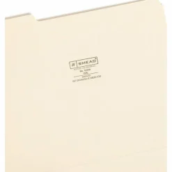 Smead File Folders, Letter Size, 1/3 Cut, Manila, Pack Of 100 (10330)
