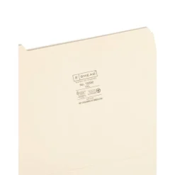 Smead File Folders, Letter Size, 1/5 Cut, Manila, Pack Of 100