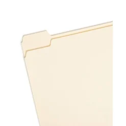 Smead File Folders, Letter Size, 1/5 Cut, Manila, Pack Of 100