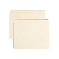 Smead File Folders, Letter Size, Straight Cut, Manila, Pack Of 100