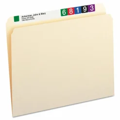Smead File Folders, Letter Size, Straight Cut, Manila, Pack Of 100