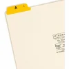 Smead A To Z File Guides With Color Tabs, 1/5-Cut Tabs, Letter Size, Manila, Pack Of 25 (50180)