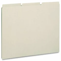 Smead Blank Pressboard File Guides, Legal Size, 100% Recycled, Gray/Green, Box Of 50