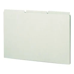 Smead Blank Pressboard File Guides, Legal Size, 100% Recycled, Gray/Green, Box Of 50