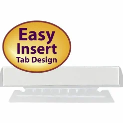 Smead Clear Hanging Poly Tabs, 3 1/2