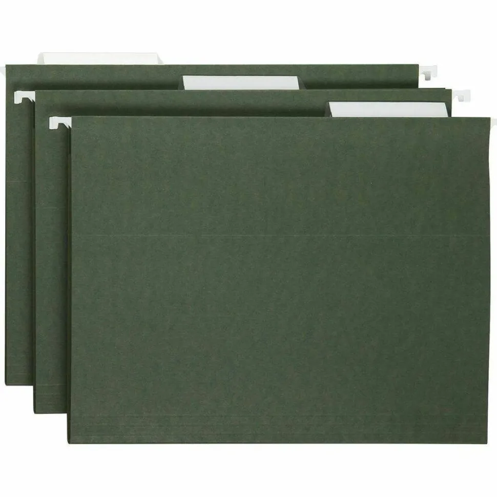 Smead Clear Hanging Poly Tabs, 3 1/2" For 1/3 Cut Tabs, Pack Of 25