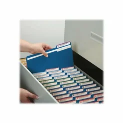 Smead Color File Folders, Letter Size, 1/3 Cut, Navy, Box Of 100